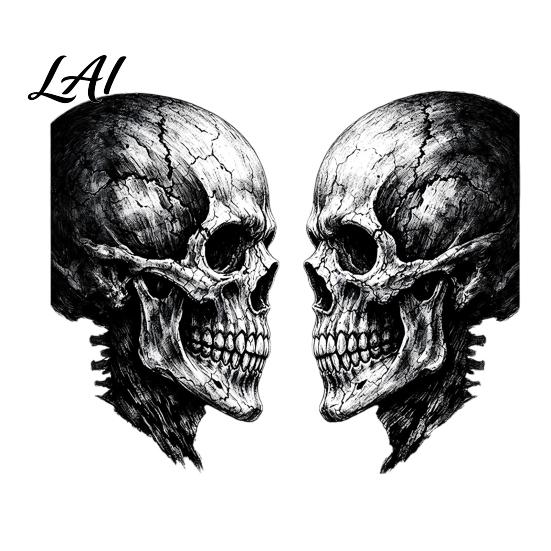 Sunproof Decorative Glass Stickers Halloween Skull Static Window Sticker Realistic Skeleton Decal Waterproof PVC Clings Retro Art Mural for