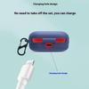 For TOZO NC9 Case Bluetooth-compatible Earphones Soft Silicone Cover with Anti-Lost Buckle