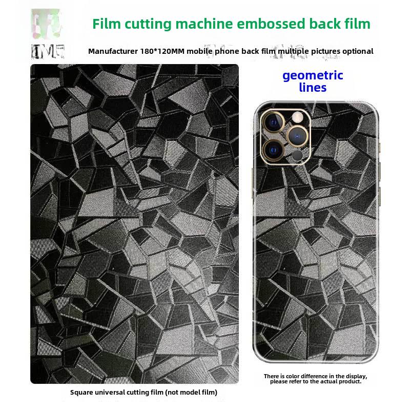 3-Layer 8-Inch Carbon Fiber Blade Laser Film Cutting Machine for Universal Phone Film with Crocodile Leather Pattern.