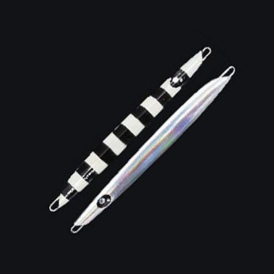 

EzoHachi Black Glow Silver Metal Jig Lure NaMaRaJig200#14 Zebra/All