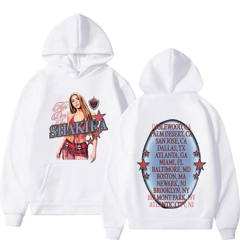 Shakira Las Mujeres Ya No Lloran 2026 World Tour Hoodie Men - Graphic Print Cotton Blend Pullover Sweatshirt