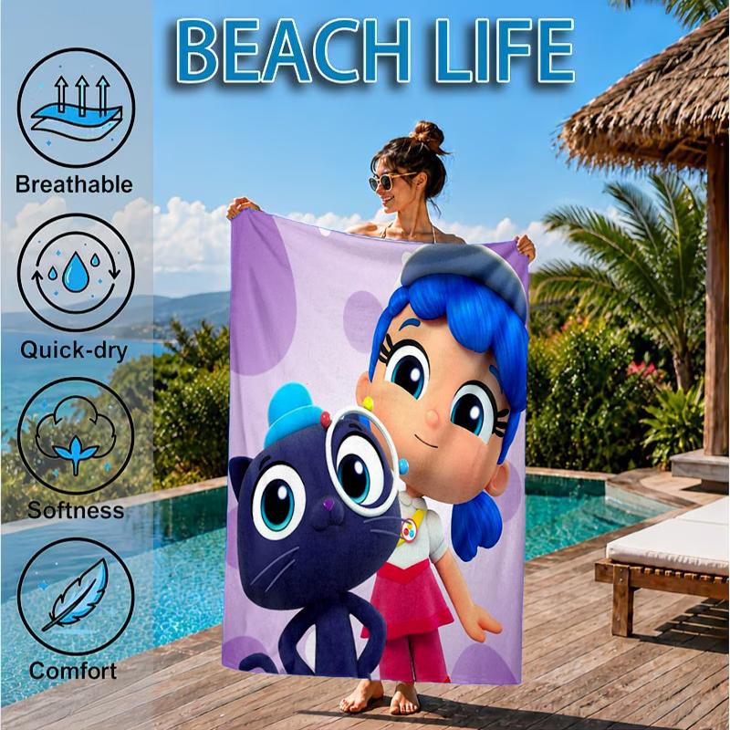 Asciugamano da Spiaggia Avventura nel Regno dell'Arcobaleno, Asciugamano da Spiaggia in Microfibra, Perfetto per Piscina, Spiaggia, Viaggi, Decorazioni per la Casa, Regali per Fan di Feste in Spiaggia