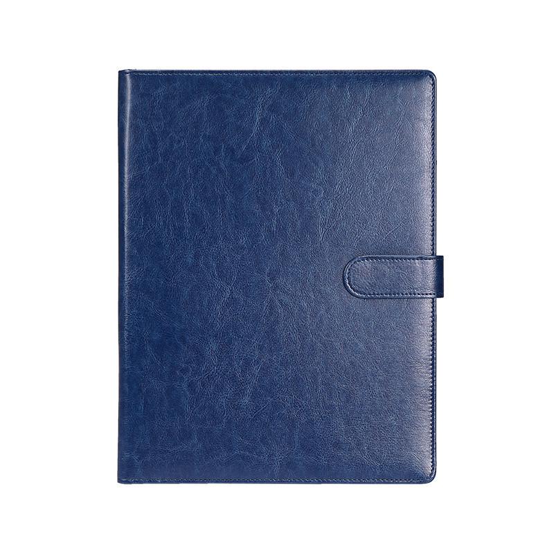 Grenzüberschreitender Business Manager Ordner mit Ledereinband und Klemme