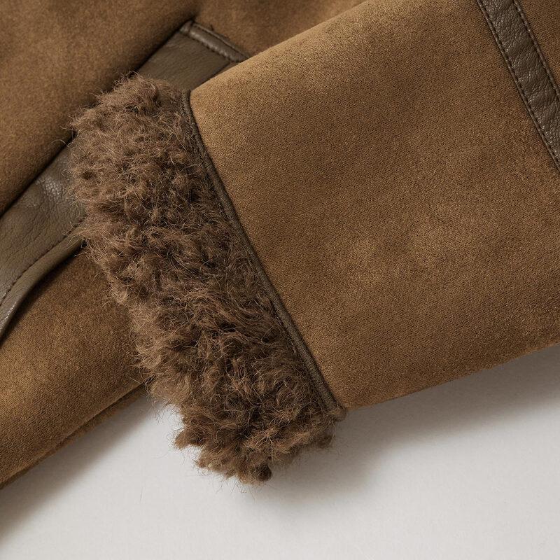 IEF Women's Elegant Frosted Leather Jacket