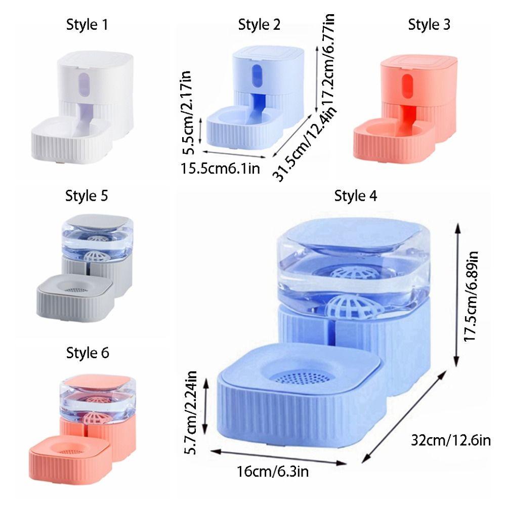 Practical Non-slip Automatic Pet Feeder Detachable Plastic Cat Water Dispenser Drinking Fountain Cat Food Bowl Daily Feeding