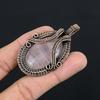 Rose Quartz Jewelry, 999 Copper Wire Wrapped Pendant Handmade Gemstone Jewelry, Gifts For Wife Brand New Pendant