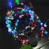 Ten LED Lights Radiant Flower Ring Headwear For Women's Korean Version Vine Head Flower