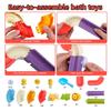 42pcs Baby Bath Toys for Toddlers Ages 48, Kids Water Track Bath Toy with WindUp Duck and Suction Cups