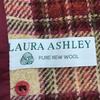 Made in Poland Laura Ashley Short Pea Coat 9 Women M Red×Beige Check Outer Jacket(USED)