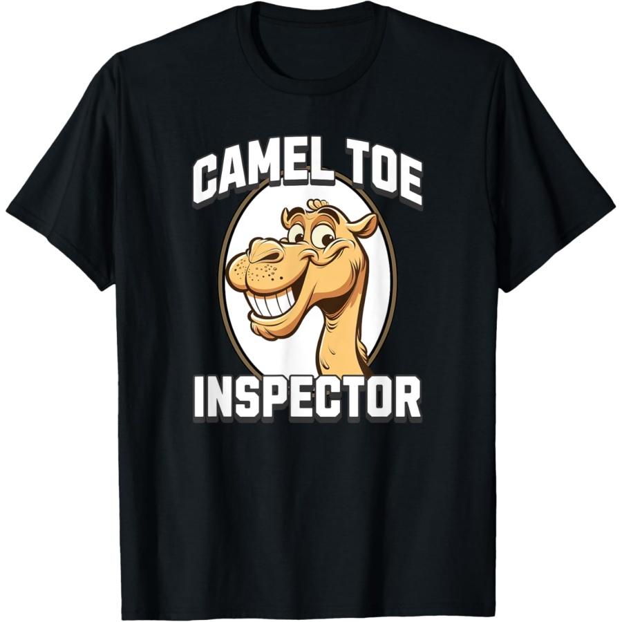 Camel Toe Inspector, Funny smiling camel T-Shirt L чёрный