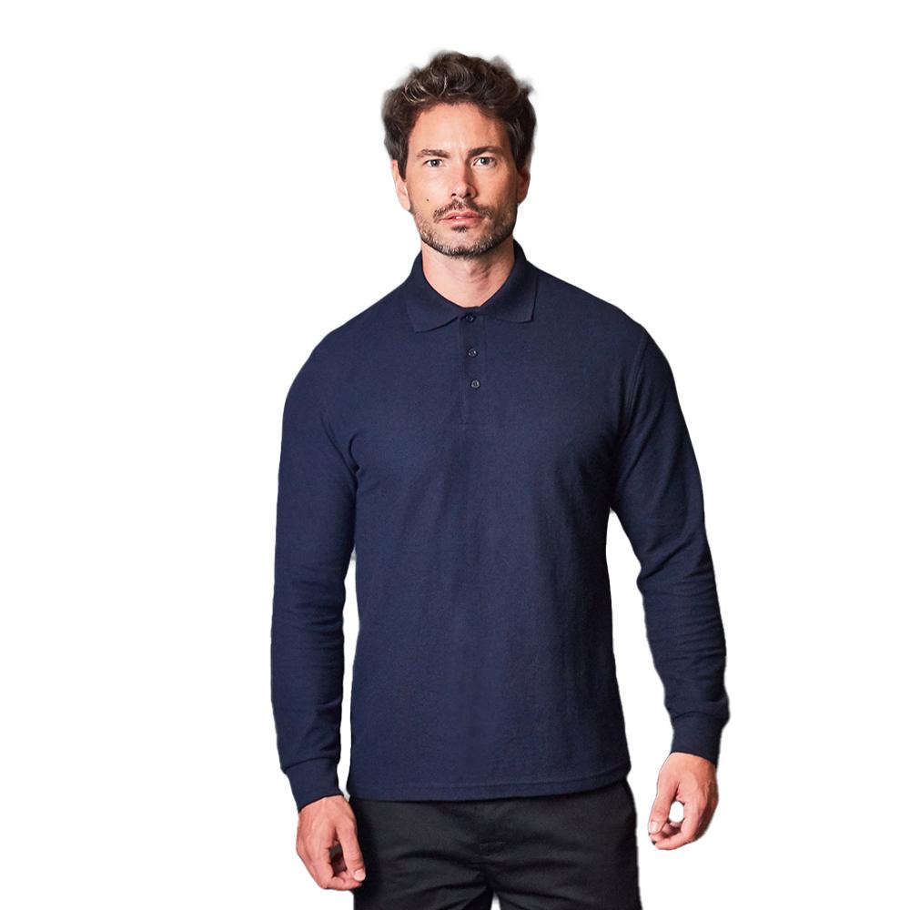 Pro RTX Mens Pique Long-Sleeved Polo Shirt