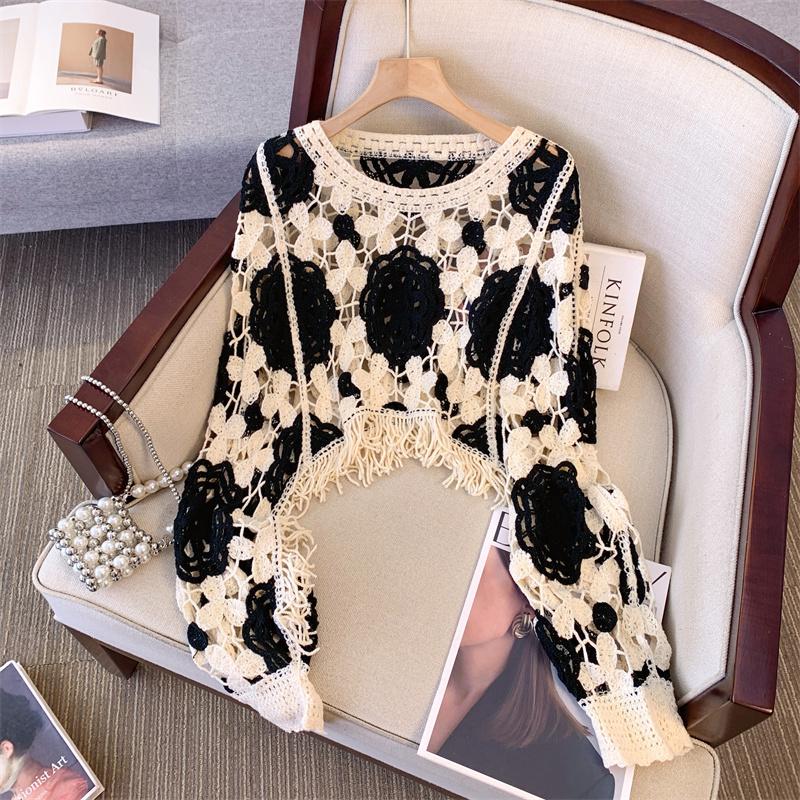 

DIMANAF 2025 Новая женская футболка с жилетом «летучая мышь», базовые модные топы, кружевные футболки, повседневные свободные трикотажные футболки One Size чёрный