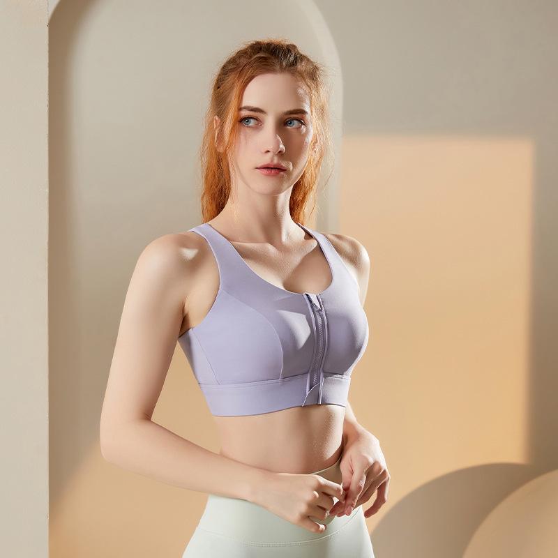 High-Intensity Front Zip Sports Bra for Women: Wire-Free, Shockproof, Yoga-Ready, Beautiful Back, Underarm Fat Reducer