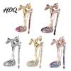 Sparkling Brooch Pin Pin High Heels Bow Shape Lapel with Layered Rhinestone Rhinestones Women Badge for Suits Coats Bags Accessories Wear-resistant