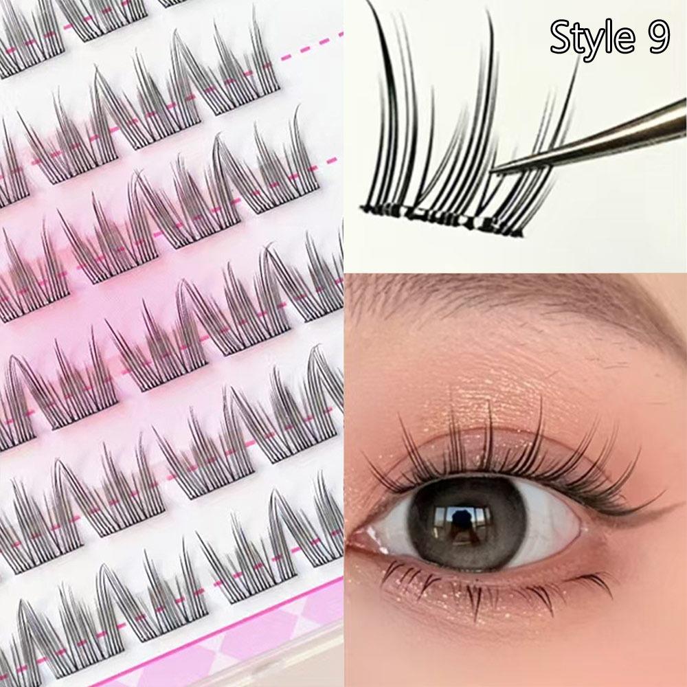Natural Look Glue-free False Eyelashes Press on Segmented Eyelashes  Women's Beauty