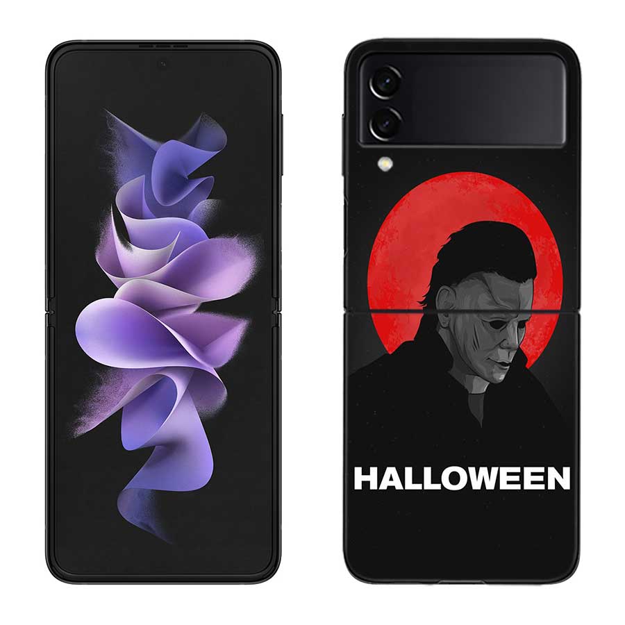Halloween The Curse Of Michael Myers Horror Movie Case for Samsung Galaxy Z Flip 6 Flip 5 4 3 5G Black Cell Phone Cover Samsu