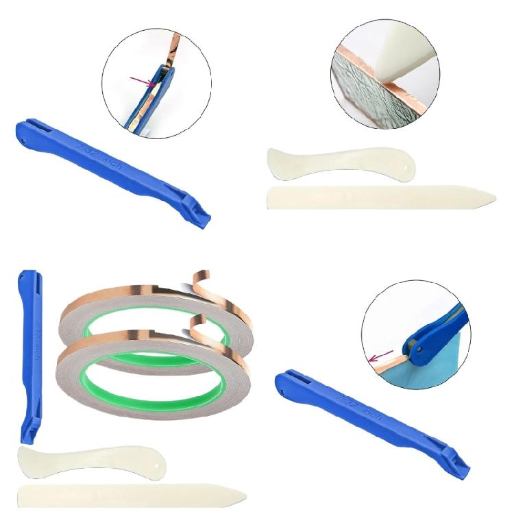 Adhesive Copper Foil Tape with Scrapers Craft Supplies Double-Sided Conductive Tape Easy to Use