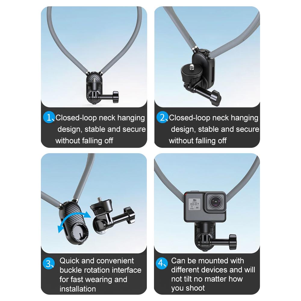 Magnetic Phone Mount Neck Phone Holder Quick Release Neck Mount Phone Chest Mount Replacement for iPhone 15 14 13 12