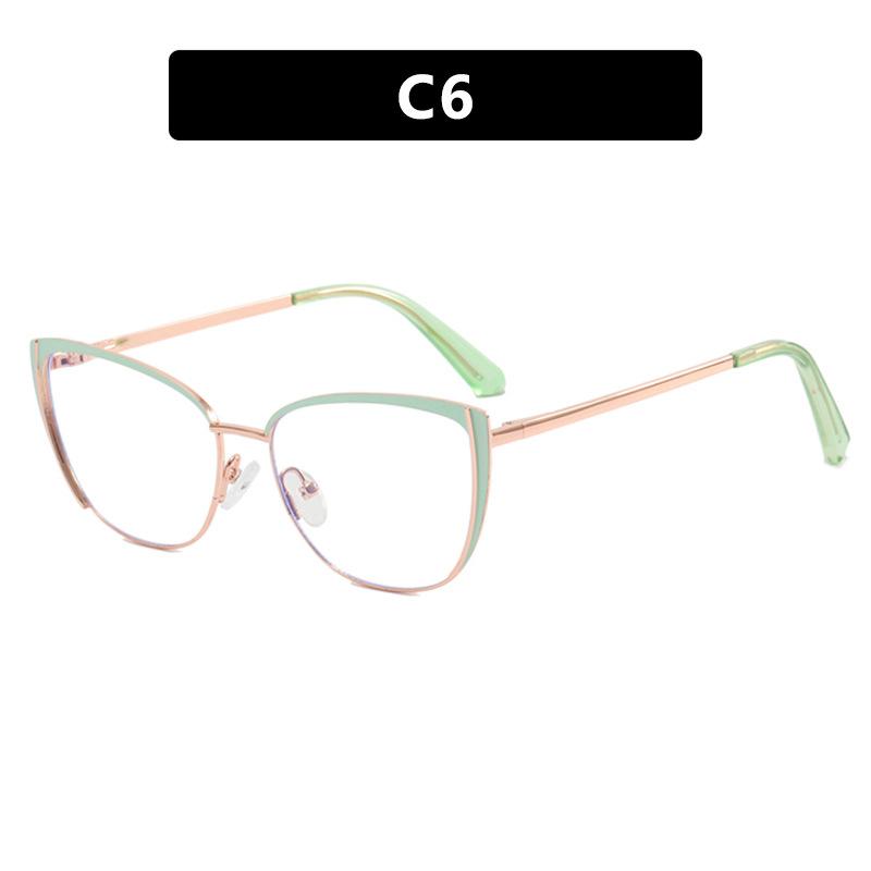 Retro Metal Cat Eye Glasses New Fashion Clear Lenses Prescription Short Sight Eyewear 0 -0.5 -1 -1.25 -1.5 -1.75 -2.0 To -6