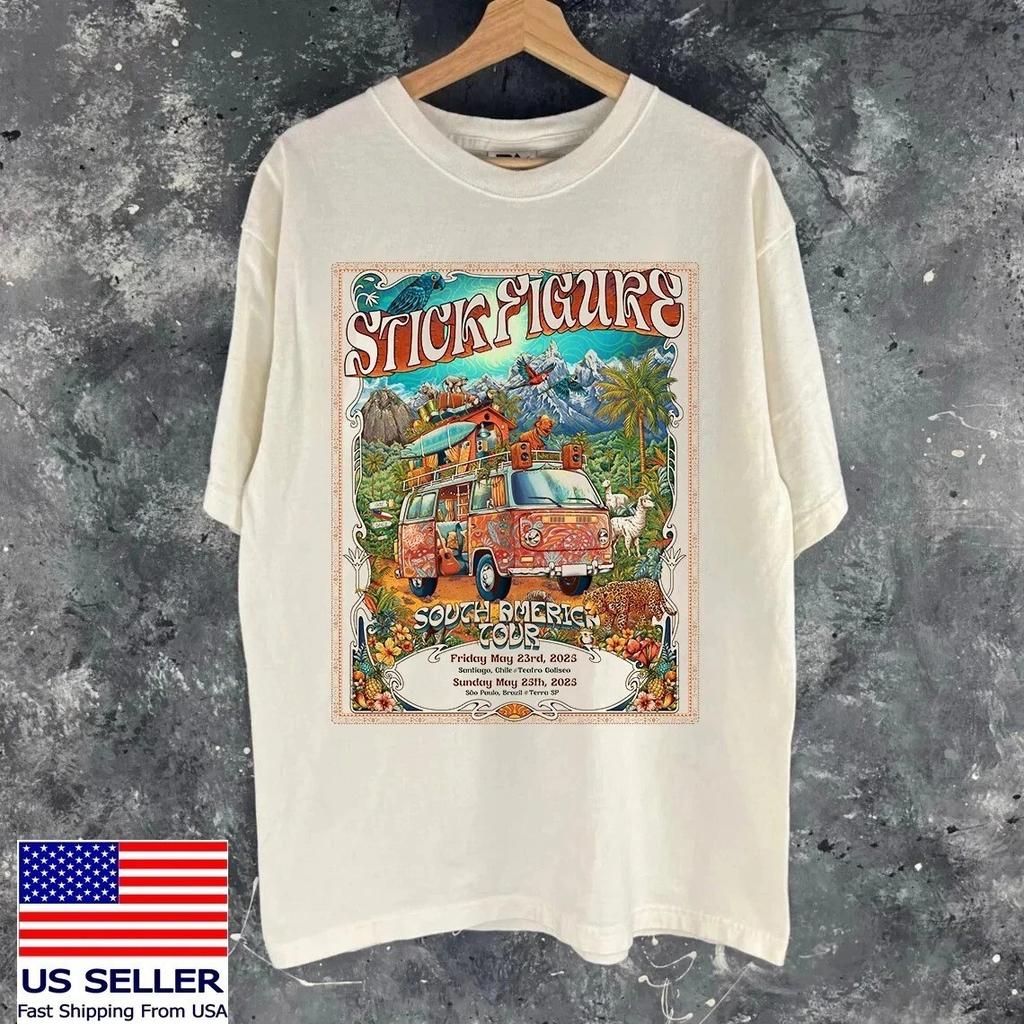 Strichmännchen-Band Auf Tour Südamerika Chile Brasilien T-Shirt Größe S-5XL