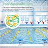 Frânghie flotantă separator piscină 16,4 Ft Frânghie separator siguranță piscină Culoar Frânghie cu cârlige inoxidabile Vizibilitate eficientă