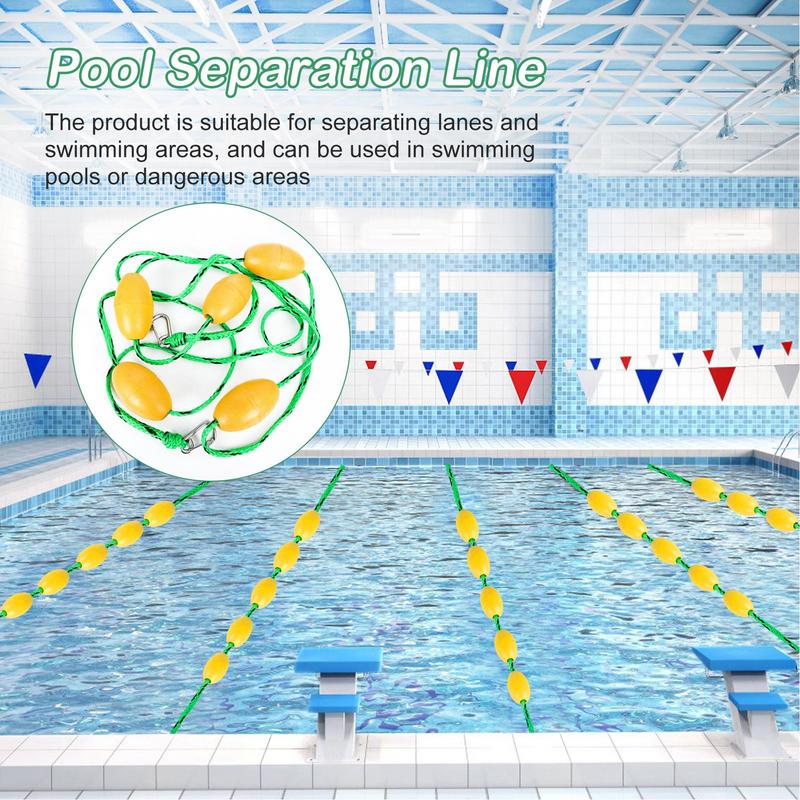 

Pool Divider Rope Float 16.4Ft Swimming Pool Safety Divider String Lane String With Stainless Hooks Effective Visibility CN
