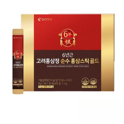 BOTO Koreanischer 6-jähriger roter Ginseng-Extrakt Pure Stick Gold 10 g x 30 Sticks / 10 g * 100 Sticks