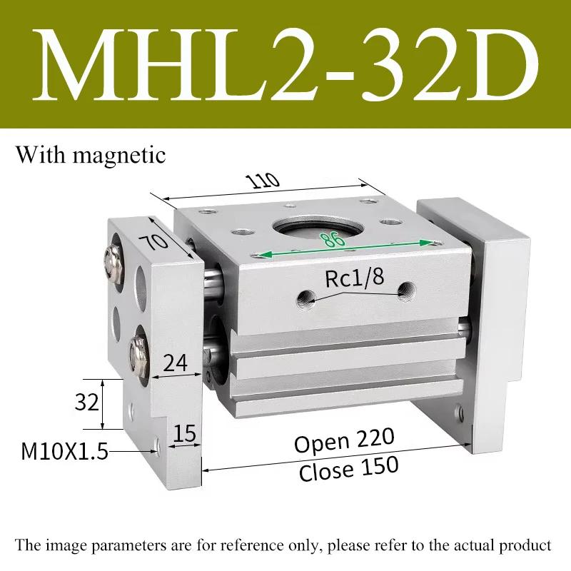 MHL1 Double Acting Pneumatic Gripper Replacement T Type Parallel Style Air Gripper Cylinder 11D/16D/11D/11D/11D/11D/11D1/16D1