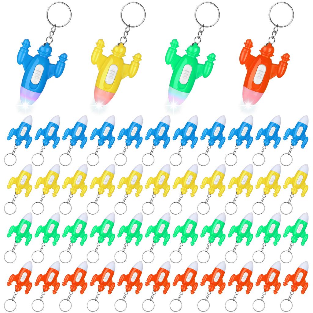 48Pcs Mini Airplane Flashlight Keychain Led Flashlight Portable Airplane Keychain Small Key Chain Flashlights Mini Flashlights B