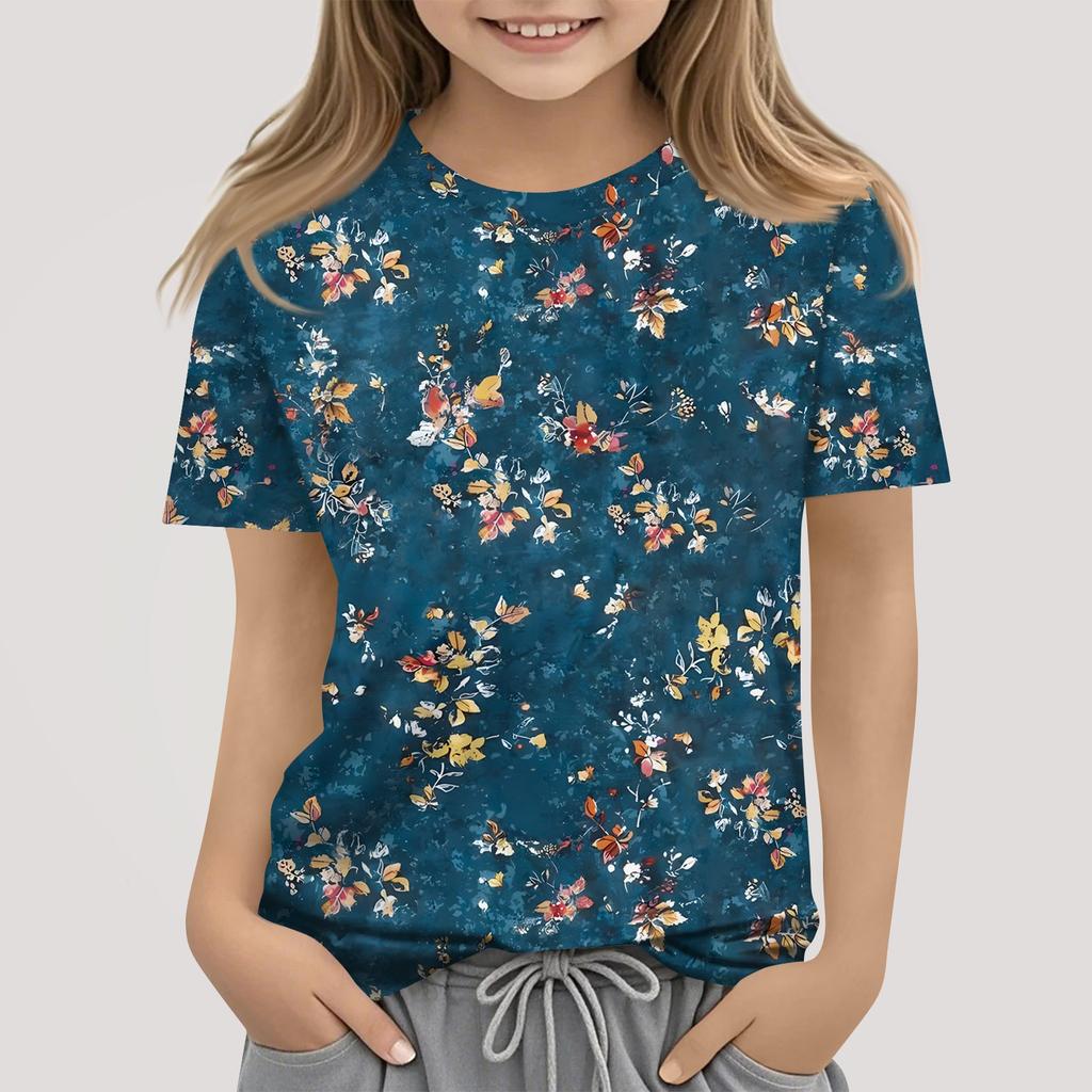 Toddler Girl Boy T-Shirts Kids Top Boys And Girls Printed Short Sleeved T-shirt