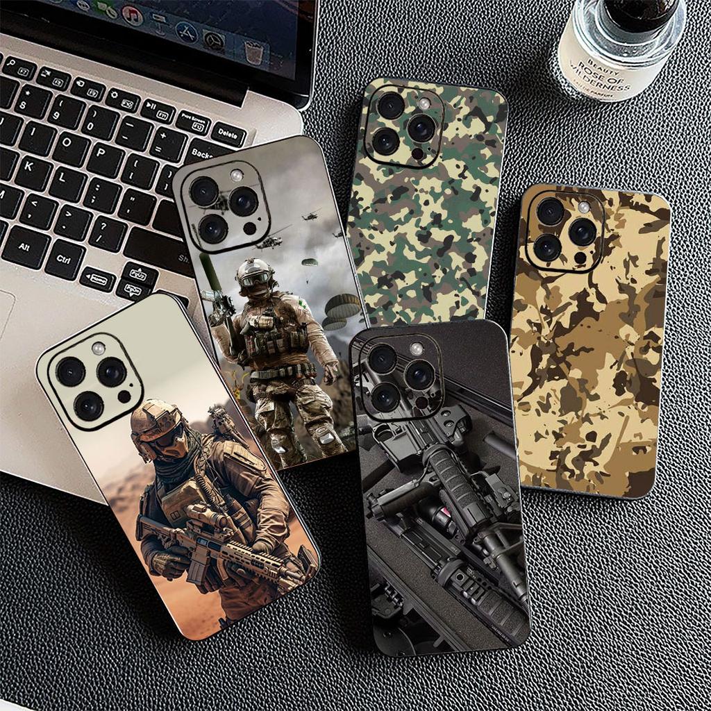 Camo Military Army Camouflage Pattern Phone Case for Motorola Moto G86 G57 E14 E15 G14 G34 G67 G84 G24 A54 G15 Power E22 Cover