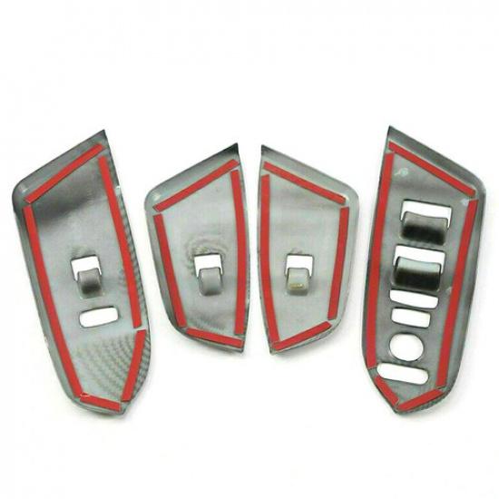 For Honda CRV CR-V 5th 2017-19 Carbon Fiber ABS Interior Door Armrest Cover Trim