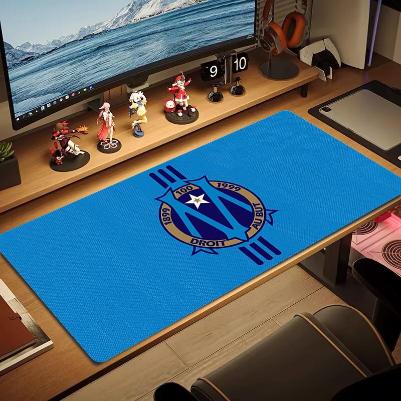 Olympique de Marseille Mouse Pad Large Gaming Table Cushion Non-slip Laptop Tablet Big Mousepad XXL Mat Mini PC Playmat With Lock edge_xia