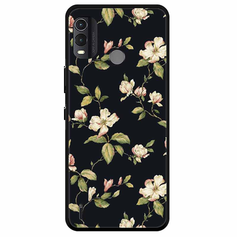 Soft Silicone Cover For Nokia C22 Case 2023 TPU Wolf Lion Painted Black Phone Coque for Nokia C22 C 22 4G Black For NokiaC22