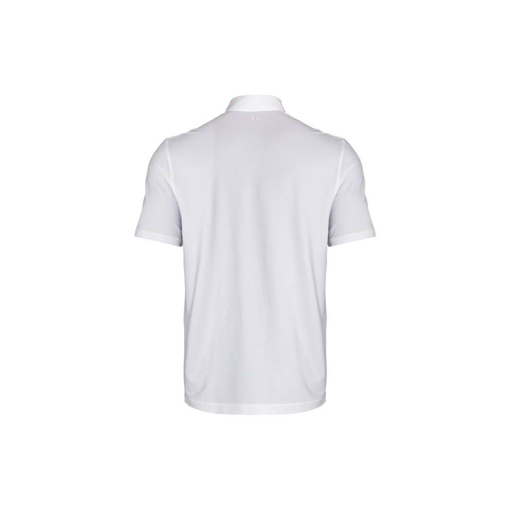 Under Armour Tour Tips Solid Bonded Placket Golf Polo Shirt Men Polo Shirts White 1381928-100