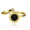 Roman Numeral Wide Edge Rings Stainless Steel Party Jewelry Vintage Open Ring