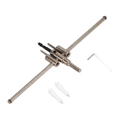 30?300mm Adjustable Silver Circle Hole Saw Drill Bit Set DIY Woodworking Tool