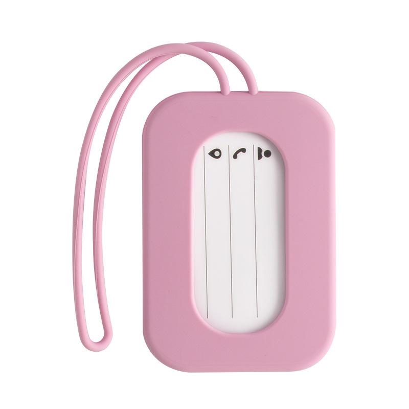 Solid Color Luggage Tag Luggage Identification Tag Anti-lost Identification Tag Silicone Name Tag Listing Suitcase Boarding Pass