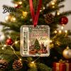 Money Gift Decor Christmas Cash Holder Ornament Acrylic Angel Santa Cat Tree Hanging for Xmas Tree Holiday Party Decoration with Lanyard Ornament