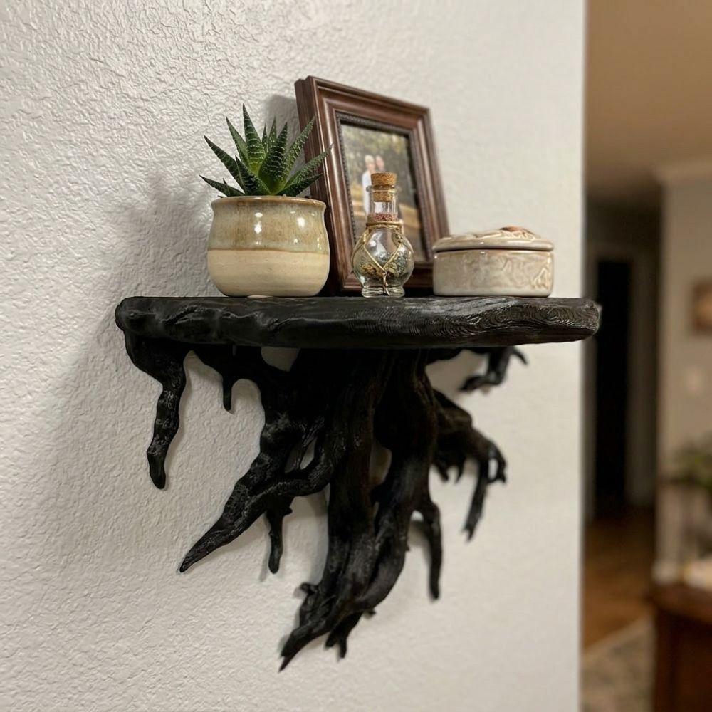 Plastic Tree Root Shaped Wall Rack 3D Printed Wall Mount Display Rack Storage Stand Gaming Setup