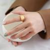 Xiaomi Vnox Custom Engrave Signet Rings for Women, Chic Geometric Female Finger Bands Accessory, Anti Allergy Stainless Steel Jewelry