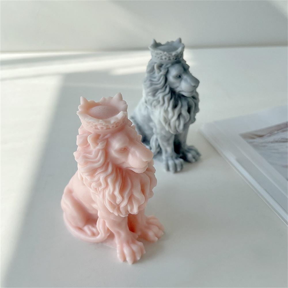 Chocolate Ice Mould Desktop Home Decor Gifts 3D Lion King Silicone Candle Mold DIY Animal Shape Soap Resin Plaster Making Set