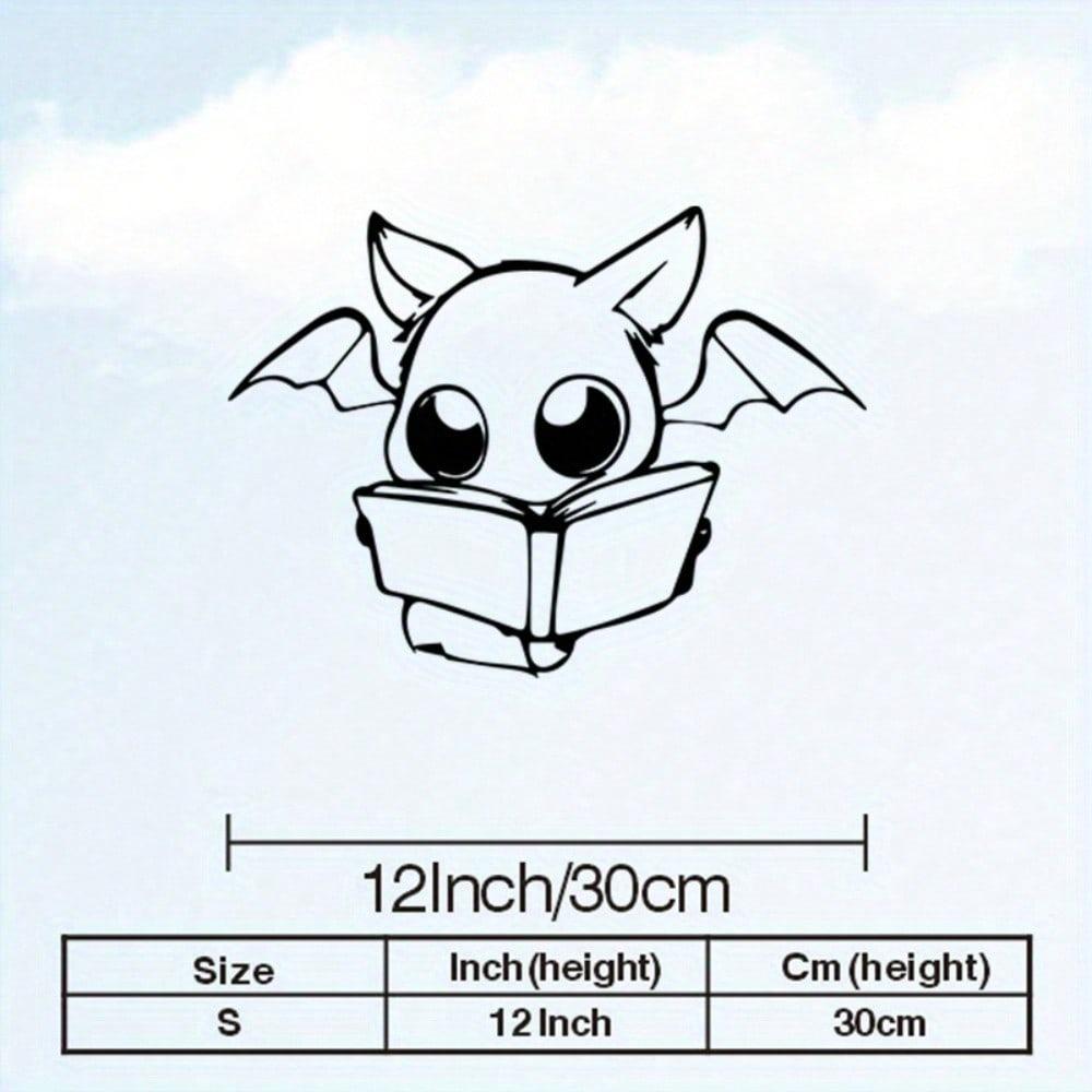 Gothic Bat Book Metal Wall Art Iron Sculpture Library Study Decor Unique Gift