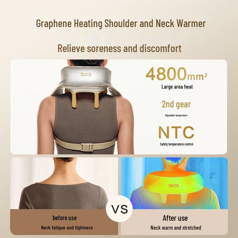 SKG Neck and Shoulder Massager with Heat CN plug (adapter included)