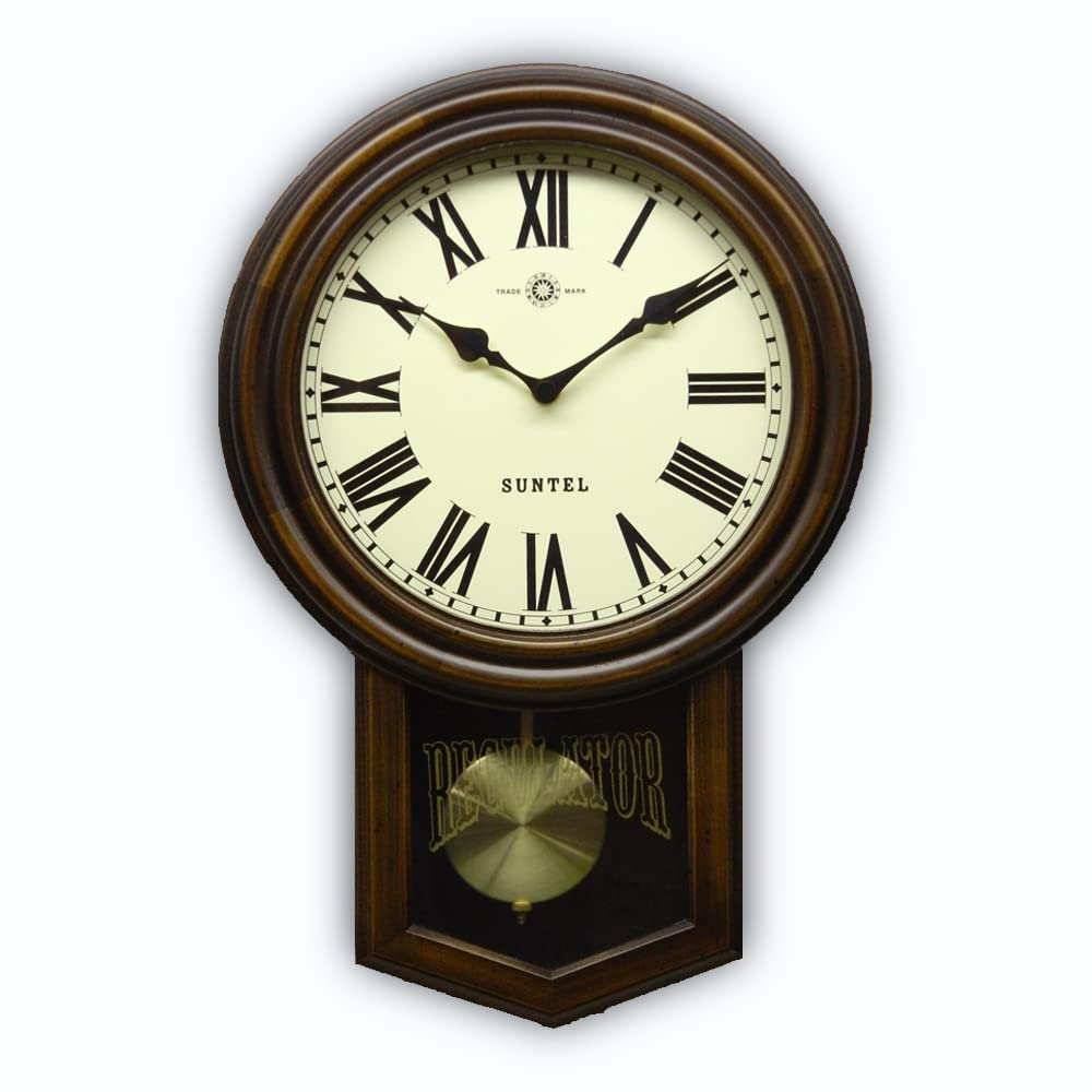 Santell Japanese-made Modern Antique Pendulum Clock (Roman Letter Round Type) QL723R-AN