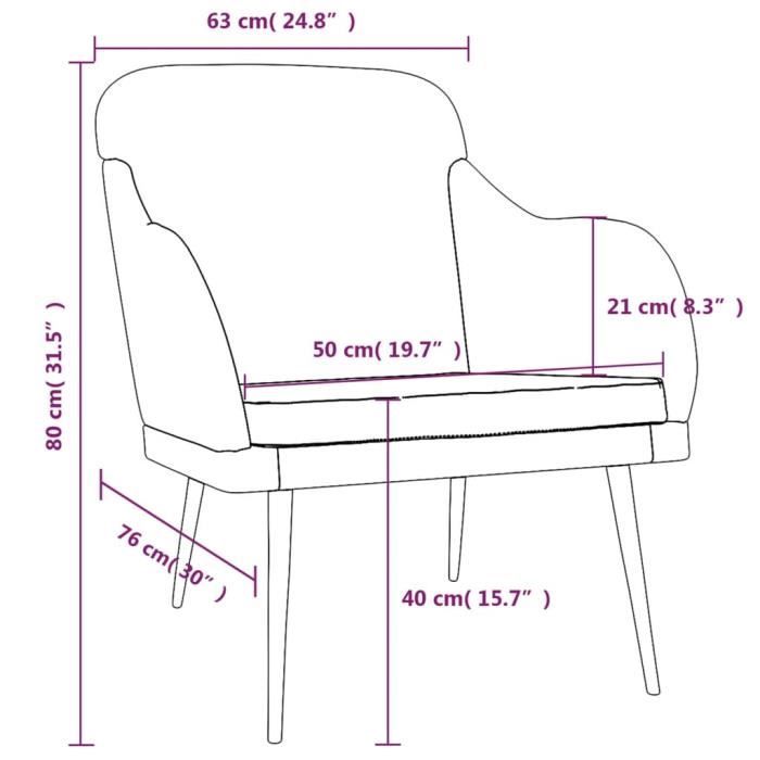 351457 vidaXL Fauteuil Rose 63x76x80 cm Velours