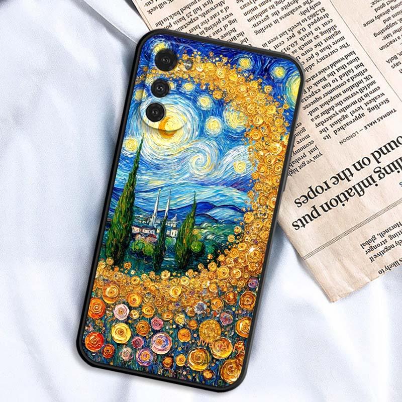 Creative Landscape Patterns For Motorola G85 Edge 50 G24 G35 G14 G04 40 G72 G34 G G54 G13 G32 5G Black Phone Case