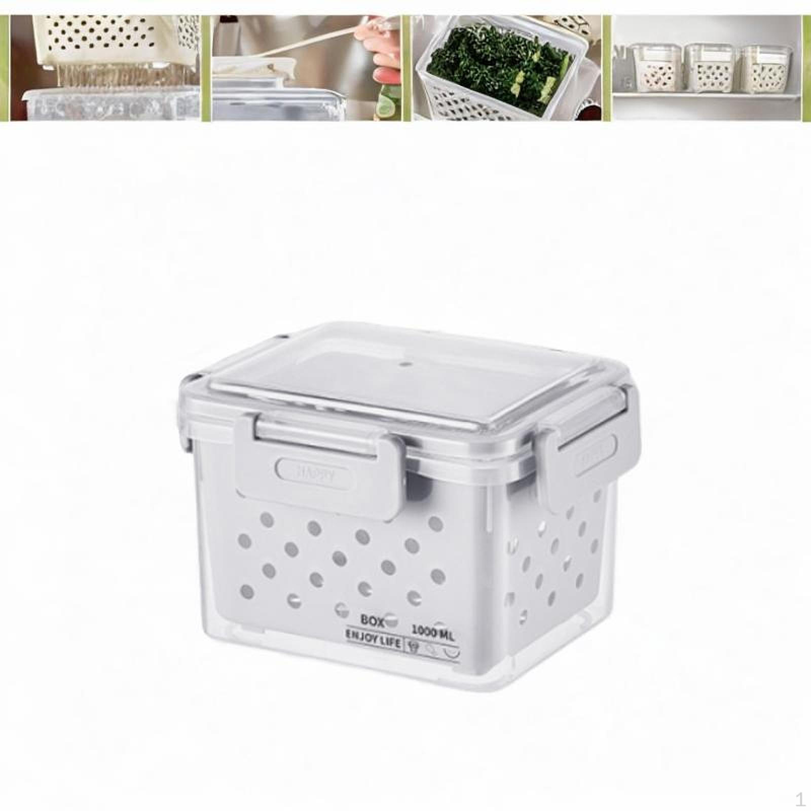 

Контейнер для хранения продуктов для холодильника Большой Сохраняющий свежесть Герметичный Сохранитель продуктов S