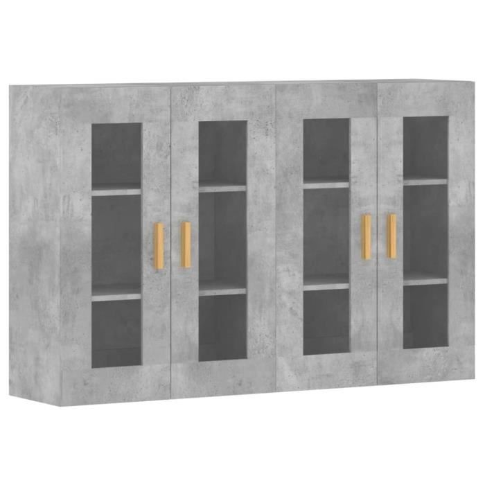 VidaXL Wall Cabinets 2 Pcs Concrete Grey Engineered Wood 3197900