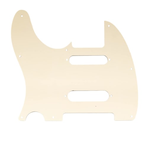 Musiclily Pro 8-Hole Stainless Steel Telecaster Pickguard for Fender American/Mexican Deluxe Nashville Tele Electric Guitars, Cream 3-Piece Set